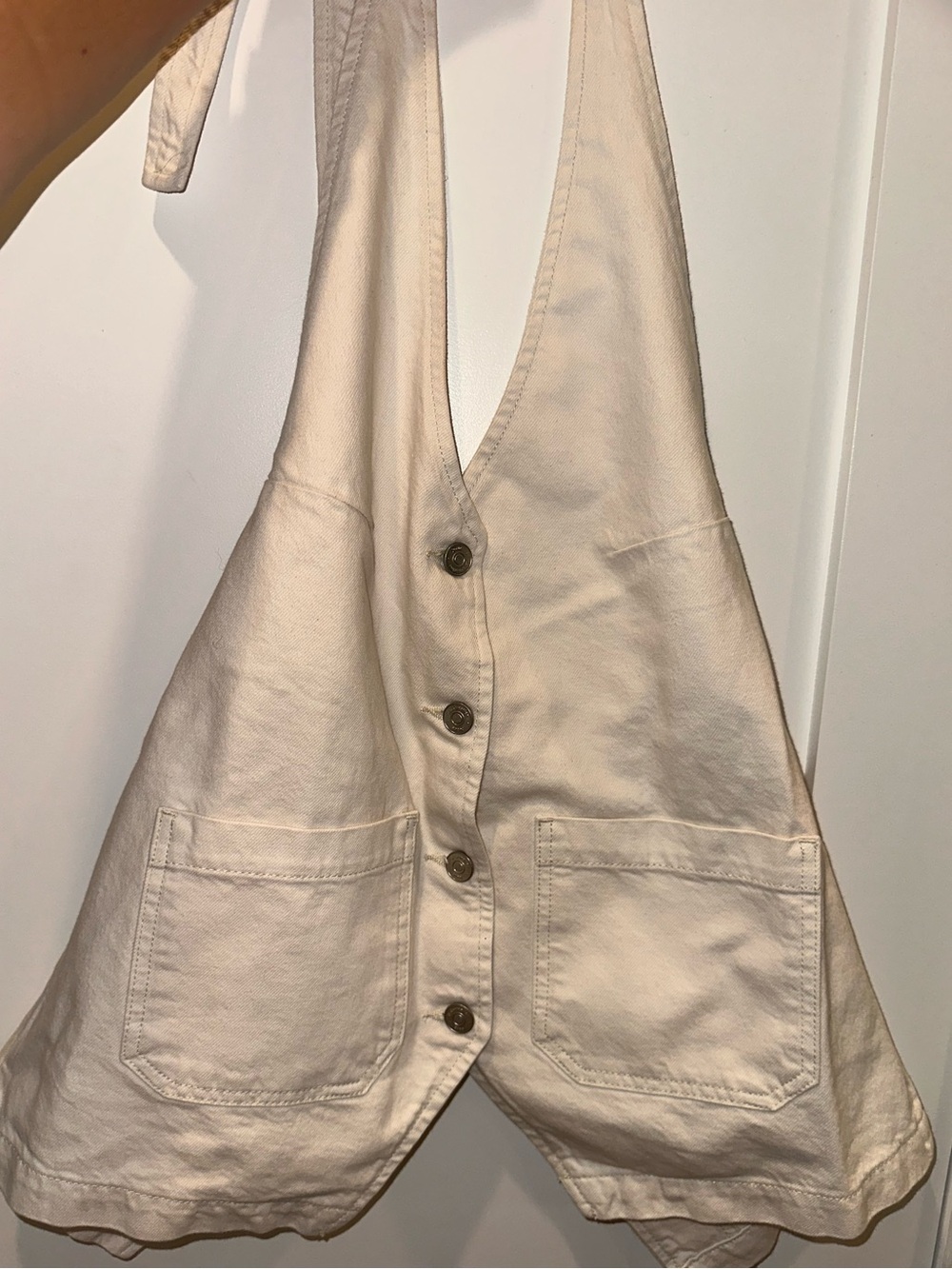Reformation Brittany Denim Halter Top